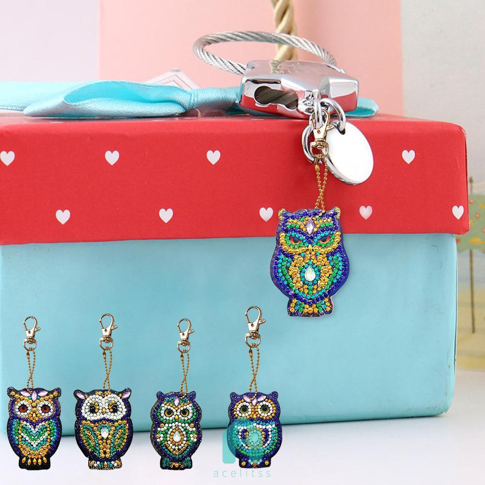 acelit-5pcs-set-diy-full-drill-diamond-painting-key-chain-cartoon-bird-bag-pendant