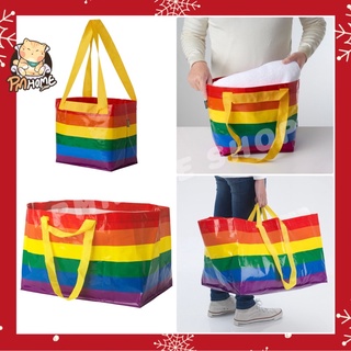 ภาพหน้าปกสินค้ากระเป๋าหิ้ว Pride ถุงสีรุ้ง ถุงหิ้วอิเกีย ถุงกระสอบ กระเป๋าอิเกีย ikea รุ่นSTORSTOMMA ถุงช็อปปิ้ง 🏳️‍🌈 LGBT ที่เกี่ยวข้อง