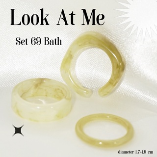 แหวน Look at me | set 3 ชิ้น แหวนแฟชั่น แหวนมินิมอล แหวนอะคริลิค แหวนสไตล์เกาหลี แหวนราคาถูก แหวนเสริมดวง แหวนลายหินอ่อน