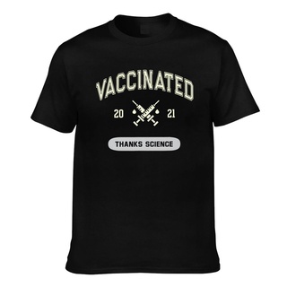 เสื้อคู่รัก - อารมณ์ขันฉีดวัคซีนขอบคุณวิทยาศาสตร์ I Got วัคซีนผู้ชายเสื้อยืดแขนสั้น