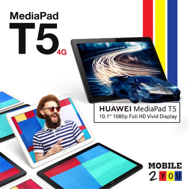 ภาพหน้าปกสินค้าแท็บเล็ต โทรได้ Huawei mediapad T5 ใส่ซิมได้ 4G ram3/32gb 10.1 เครื่องศูนย์ ขายส่งมือถือ มือถือถูก mobile2you