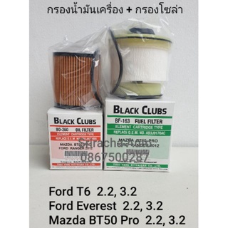 ชุดกรองน้ำมันเครื่อง (BC) กรองโซล่า Ford T6, Mazda BT50 Pro, Ford Everest