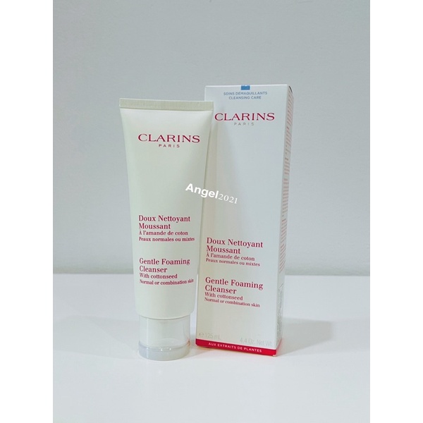 โฟมล้างหน้าสูตรอ่อนโยน-ผลัดเซลล์ผิว-clarins-gentle-foaming-cleanser-with-cottonseed-125ml