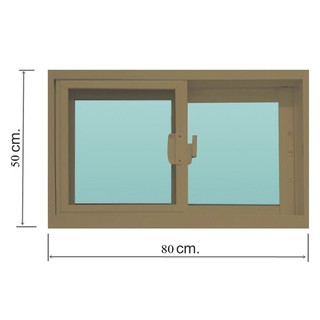 Aluminum window WINDOW S-S ONE STOP/F8 80X50CM LIGHT BROWN Sash window Door window หน้าต่างอลูมิเนียม หน้าต่างAluminum บ