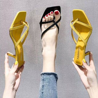 🔥Hot Sale รองเท้าแตะส้นสูงเซ็กซี่สำหรับผู้มีชื่อเสียงสุทธิหญิงฤดูร้อนปี 2020 ใหม่รุ่นญี่ปุ่นและเกาหลีทั้งหมดตรงกับรองเท