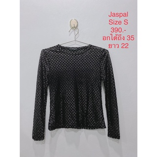 เสื้อแขนยาว ซีทรู สีดำ JASPAL SIZE S