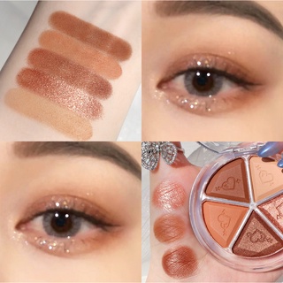 อายแชโดว์แท้DIKALU COCO VENUSพาเลทอายแชโดว์ 5สี เนื้อดินน้ำมัน สีสวย ติดทน กันน้ำDKL05