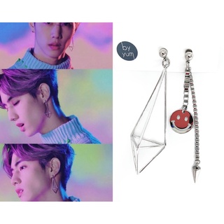 🇰🇷byyum🇰🇷Kpop idol wearing GOT7 mark [ Triangular Horn Pendant Smile Earrings]