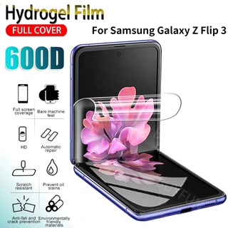 ฟิล์มไฮโดรเจล แบบนิ่ม ป้องกันรอยขีดข่วนหน้าจอ HD สําหรับ Samsung Galaxy Z Flip 3