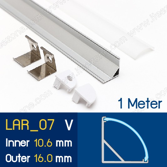 ภาพหน้าปกสินค้าแบบเส้นยาว 1 เมตร รางไฟ Aluminium Profile รางอลูมิเนียม ใช้กับไฟเส้น LED รางไฟเส้น rail led track โพรไฟล์ L07