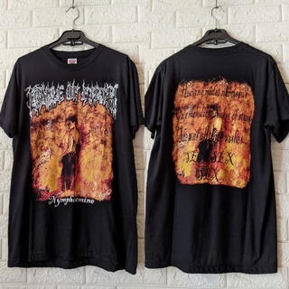 เสื้อยืดผ้าฝ้ายพิมพ์ลายขายดี เสื้อยืด พิมพ์ลาย Cradle OF FILTH 2 BAND