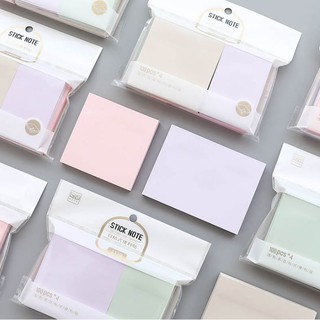 Sticky note กระดาษโน๊ต สีหวาน แพ็คละ 4 ขนาด/สี