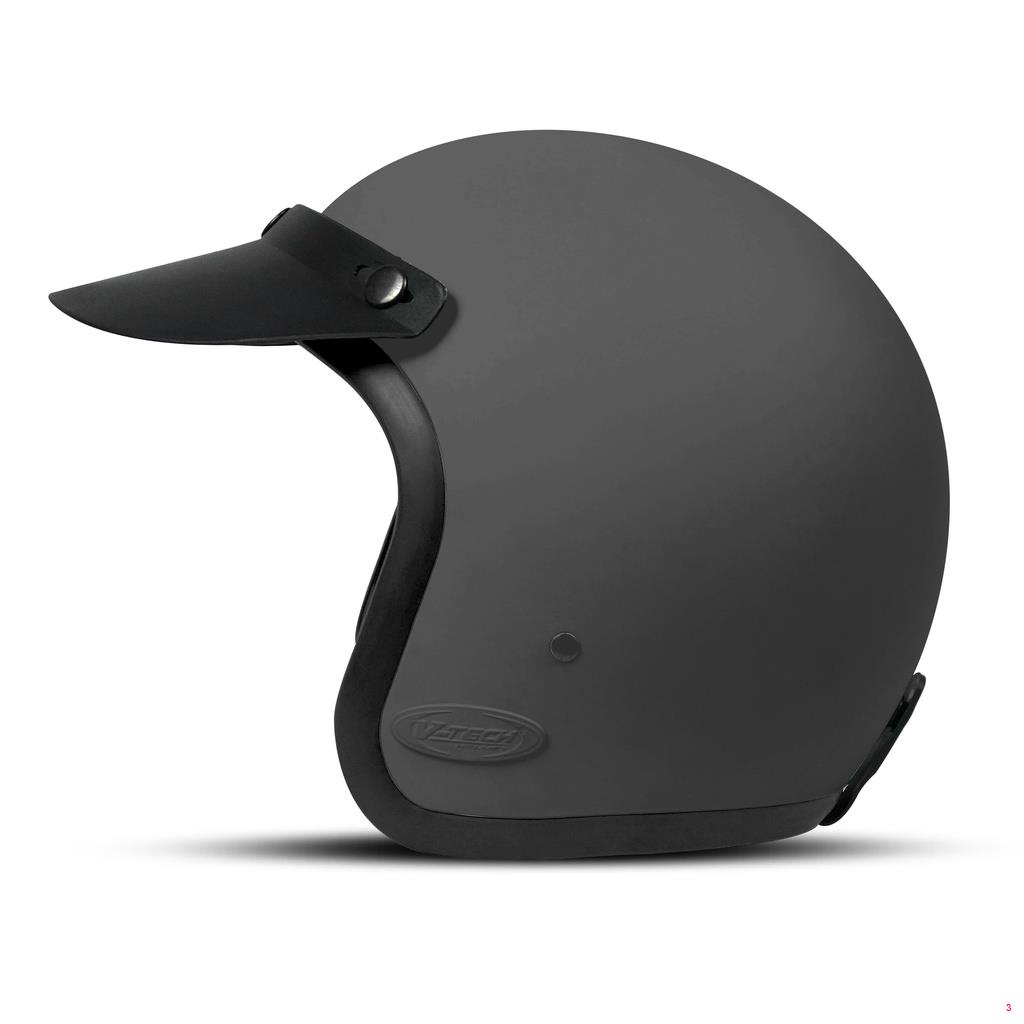 จัดส่งทันทีหมวกกันน็อคเต็มใบ-วินเทจ-v-tech-helmet-รุ่น-a300-พร้อมแก็ป-peak-สีดำ-สำหรับผู้ใหญ่