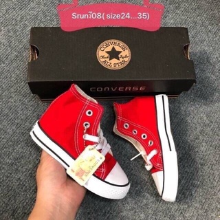 Converse all star kids รองเท้าผ้าใบผูกเชือกแบบหุ้มข้อสำหรับเด็ก