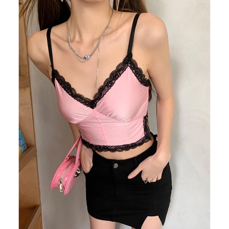 pure-desire-sexy-pink-lace-camisole-vest-แจ๊กเก็ตผู้หญิง