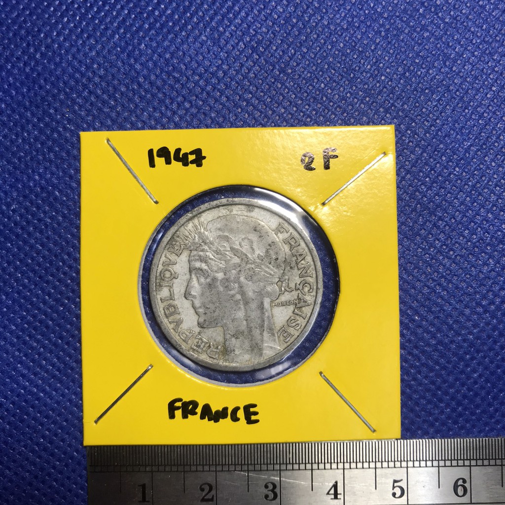 เหรียญรหัส14309-เหรียญเก่า-ปี1947-ฝรั่งเศส-ของแท้
