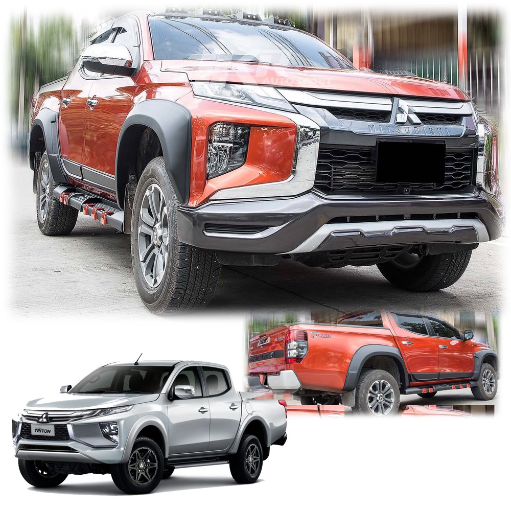 คิ้วล้อ-6-นิ้ว-เรียบ-สีดำด้าน-mitsubishi-l200-triton-4dr-4x4-ปี-2019-2020