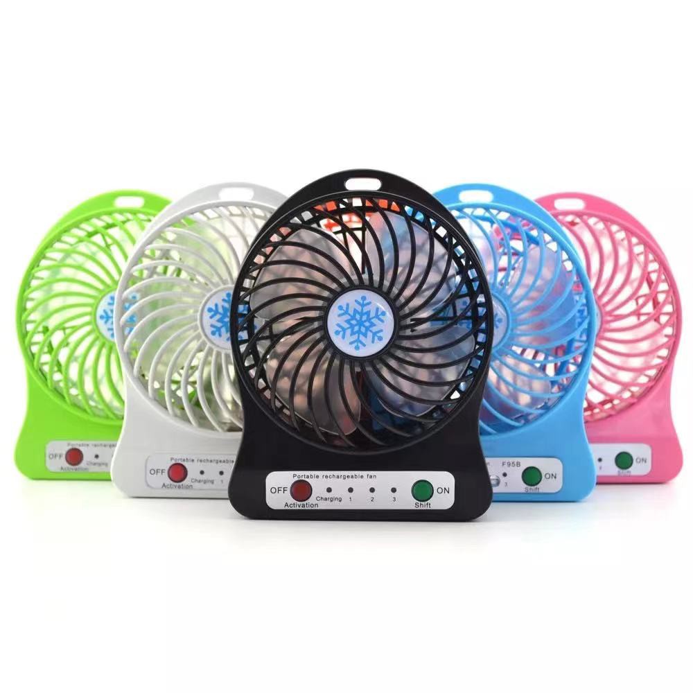 ภาพหน้าปกสินค้าพัดลมมินิ พัดลมพกพาชาร์จได้ พัดลมตั้งโต๊ะขนาดเล็ก Portable Rechargeable Fan