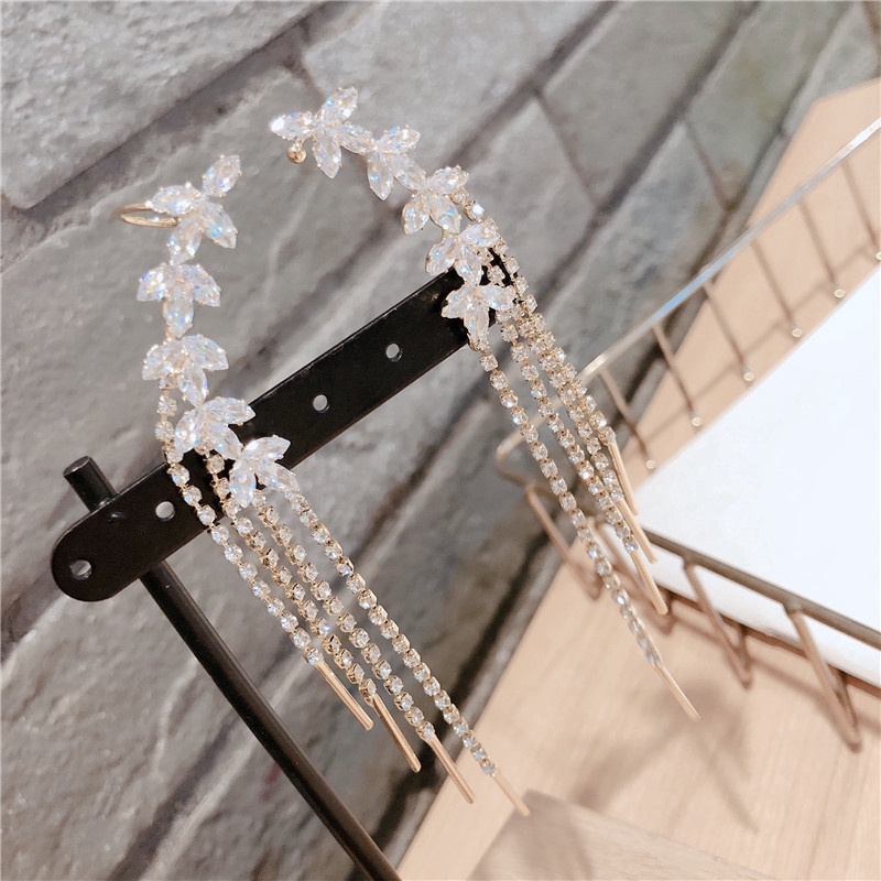 bella-korean-fashion-earrings-silver-needle-temperament-zirconium-flower-tassel-earrings