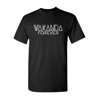 เสื้อยืด พิมพ์ลาย Wakanda Forever Black Panther แฟชั่นสําหรับผู้ชาย