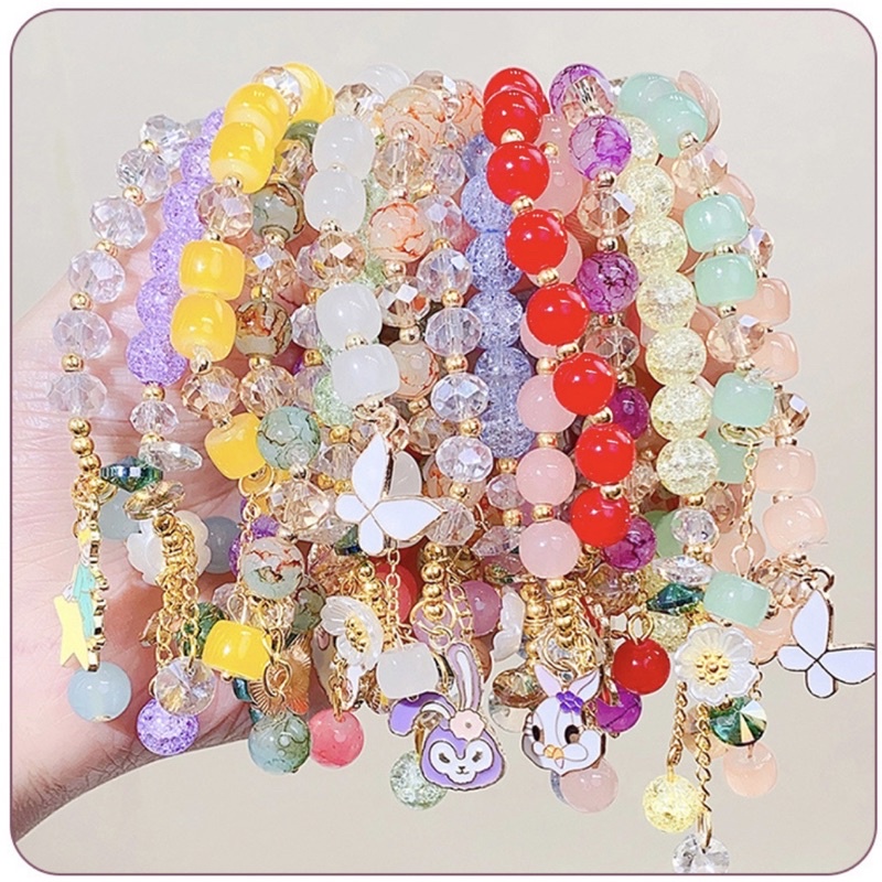 พร้อมส่ง-กำไลลูกปัด-กำไลเกาหลี-กำไลข้อมือ-สร้อยข้อมือน่ารักๆ