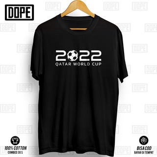 【cotton Tshirts👕】คอลูกเรือเสื้อยืดผ้าฝ้าย พิมพ์ลาย Fifa WORLD CUP 2022 QATAR WORLD CUP 30s V4 DOPES-3XL