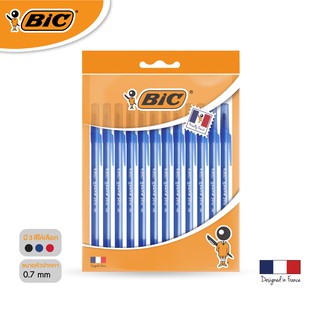 [Official Store] BIC บิ๊ก ปากกา ปากกาลูกลื่น Round Stic ขนาด 0.7 mm. จำนวน 12 ด้าม