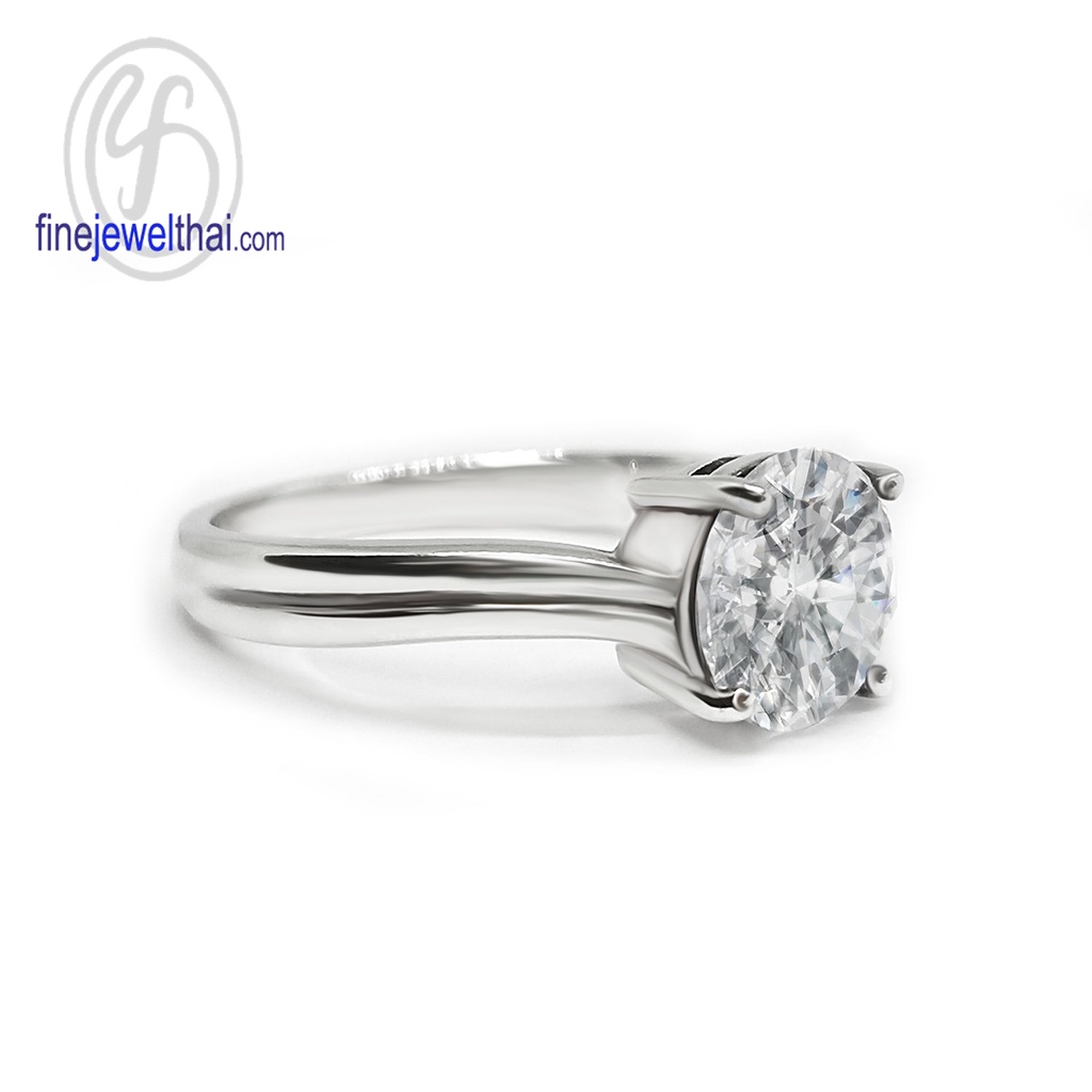 finejewelthai-แหวน-แหวนเพชร-แหวนเงินแท้-endless-diamond-cz-silver-ring-r1043cz