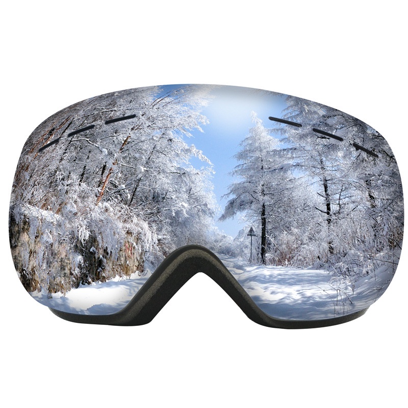 ภาพหน้าปกสินค้าแว่นตาเล่นสกี สองชั้น ป้องกันหมอก กัน UV400 สําหรับผู้ชาย ผู้หญิง