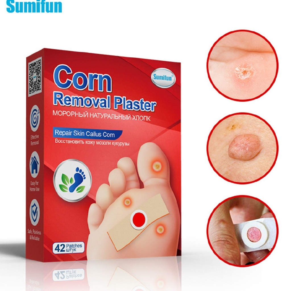 42pcs-corn-removal-patch-toe-callus-corn-remover-pads-wart-treatment