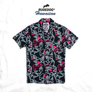 Rudedog เสื้อเชิ้ตชาย/หญิง รุ่น Hawaiihn สีลายดำ (ราคาต่อตัว)