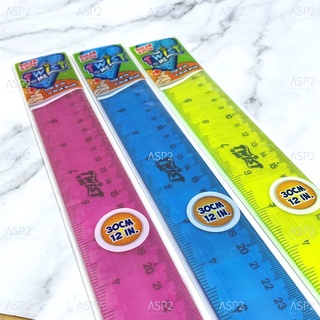 ไม้บรรทัดงอได้ เดลี่ Deli 6209 Ruler  ขนาด 30ซม. ไม้บรรทัด สีชมพู/ฟ้า/เขียว