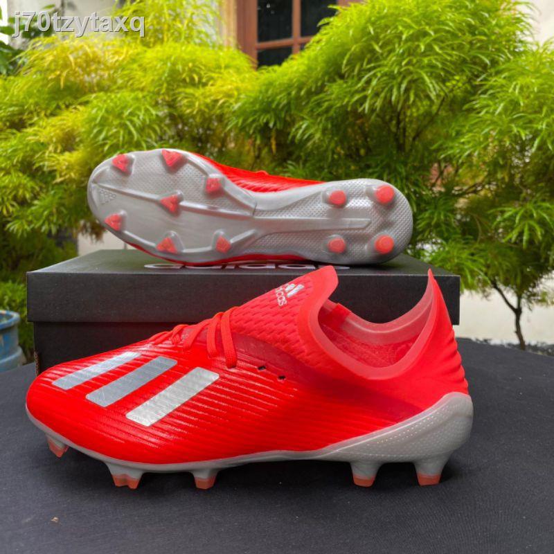 Soccer shoes Adidas x 19.1 Red Silver FG outdoor football men's boots ...