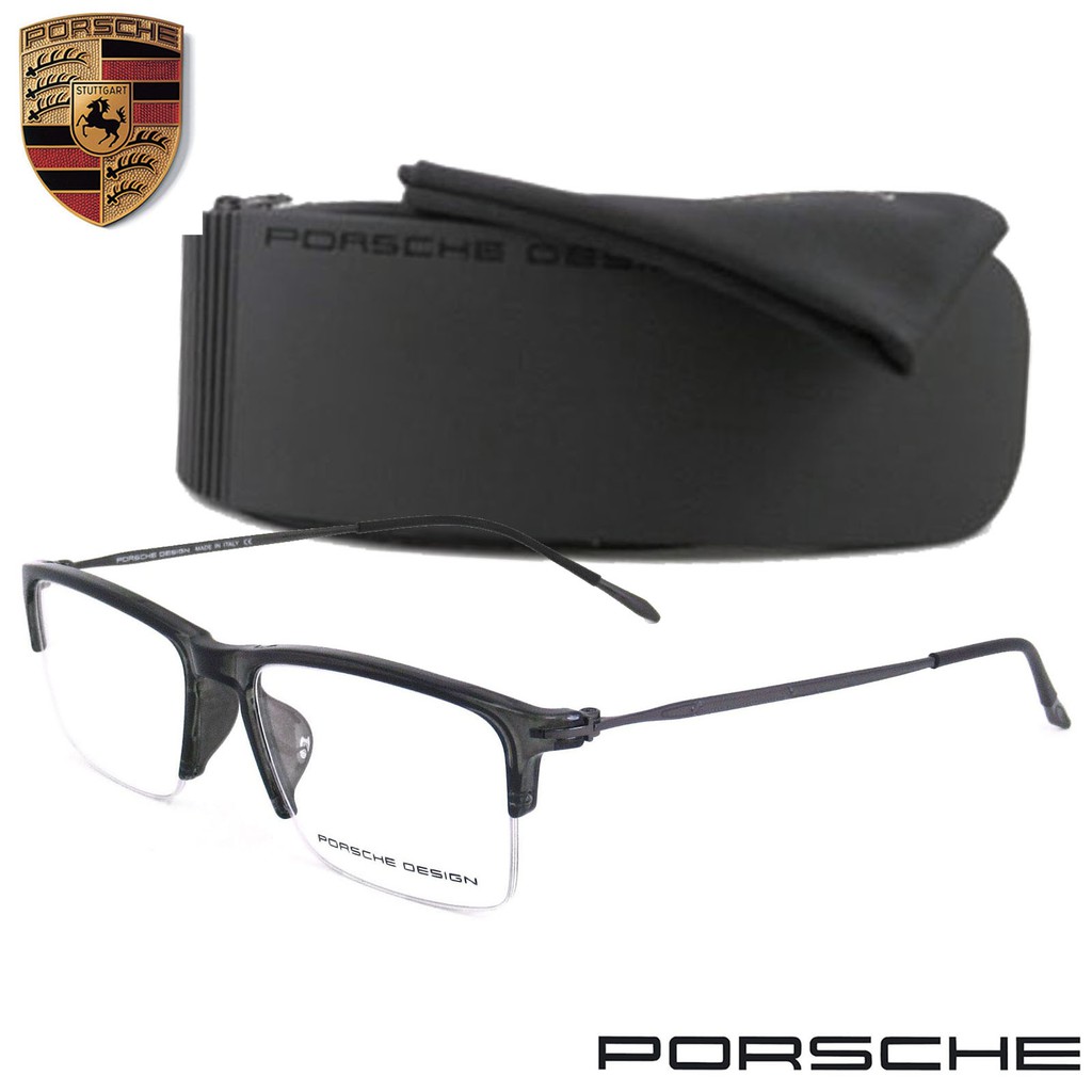 porsche-design-แว่นตารุ่น-9216-c-2-สีเทา-กรอบเซาะร่อง-ขาข้อต่อ-วัสดุ-พลาสติก-พีซี-เกรด-เอ-สำหรับตัดเลนส์-สวมใส่สบาย