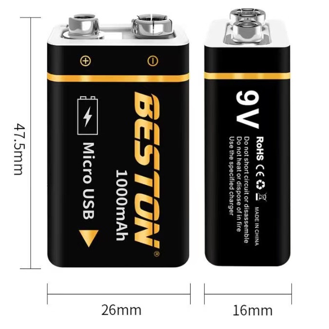 ถ่านชาร์จ-beston-9v-1000mah-micro-usb-li-ion-battery-ถ่านชาร์จ-1-ก้อน-คุณภาพสูง-ราคาถูก