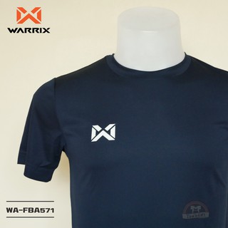 WARRIX เสื้อกีฬาสีล้วน เสื้อฟุตบอล WA-FBA571 สีกรม DD วาริกซ์ วอริกซ์ ของแท้ 100%