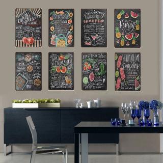 2020 Foods/Drinking Kitchen Tin Sign Decor Metal Plate Wall Pub Restaurant Cafe Home Art Decoration Vintage Iron Poster
