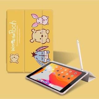 (พร้อมส่ง) เคสหมีพูห์หลังใสใส่ปากกาได้ - เคส iPad 10.2" / iPad Mini 5,4 / iPad Air 3 2019 / iPad 9.7" Gen 5,6 / iPad Pro