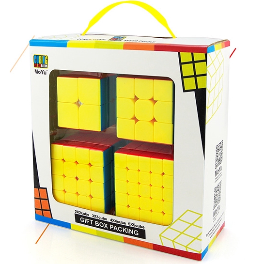 ภาพหน้าปกสินค้ารูบิค รูบิก ของเล่นลับสมอง 2x2, 3x3, 4x4, 5x5 รูบิค MoYu JiaoShi Set 4 ชิ้น