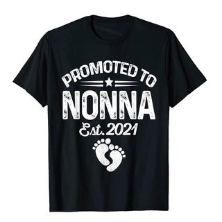 เสื้อยืดสีขาวเสื้อยืด ผ้าฝ้าย พิมพ์ลาย Promoted to Nonna Est 2022 เป็นที่นิยม สําหรับผู้ชายS-4XL