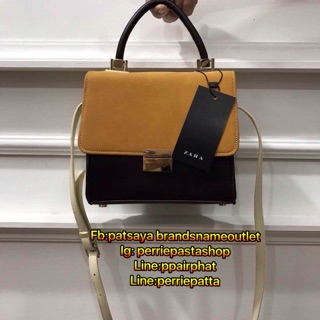 Zara satchel bag with handleเเท้💯outlet