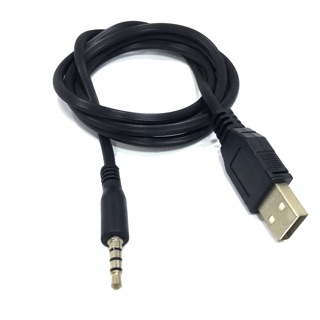 ภาพขนาดย่อของสินค้าสายAUX TO USB แจ็ค3.5mm ยาว1เมตร ใช้เครื่องเสียงในรถยนต์