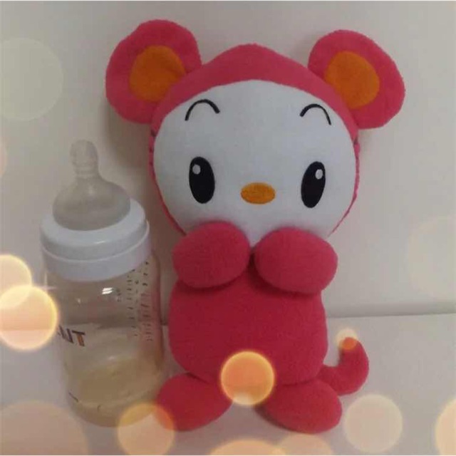 babygaga-ตุ๊กตาครอบขวดนม-หนู-baby-bottle-holder-mouse