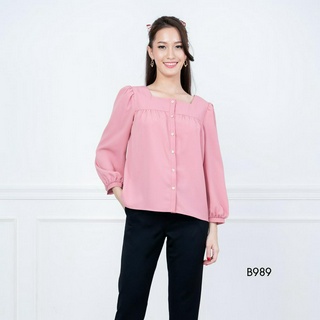 AMILA Blouse AM-B989 อะมุนเซ่น แขนสั้น IGPU23-1