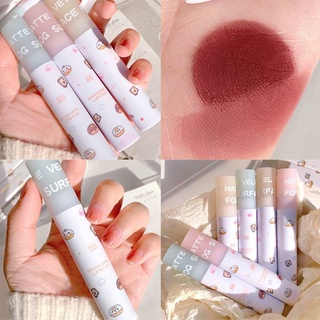 สินค้า XiXi ลิปสติกเนื้อแมตต์กำมะหยี่ [D410] matte velvet lipstick สีสวย แพ็กเกจน่ารัก