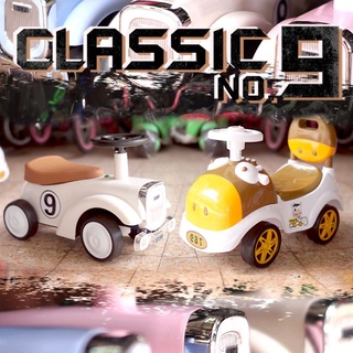 ภาพขนาดย่อของภาพหน้าปกสินค้ารถขาไถ รถขาไถเด็ก Classic No.9 model one มี 3 สี คลีม ชมพู ฟ้า และ รถขาไถวัวตัวโต มี 2 สี น้ำตาล และชมพู จากร้าน tuadogkick บน Shopee