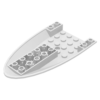 Lego part (ชิ้นส่วนเลโก้) No.87611 Aircraft Fuselage Forward Bottom Curved 6 x 10 with 3 Holes