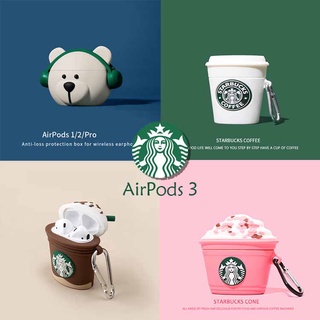 Starbucks series compatible AirPods 3 case สำหรับ compatible AirPods (3rd) case 2021 ใหม่ compatible AirPods3 หูฟังเปลือกป้องกัน 3rd case เหมาะสำหรับ compatible AirPodsPro กรณี compatible AirPods2gen case