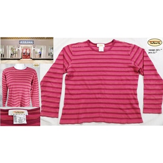 Talbots เสื้อครอป - สีแดงลาย ไซส์ 40+