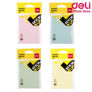 Deli A01402 Sticky Note กระดาษโน๊ต (คละสี 1 ชิ้น) กระดาษโน๊ตกาว อุปกรณ์สำนักงาน เครื่องเขียน โพสท์อิท กระดาษกาว กระดาษโพสท์อิท